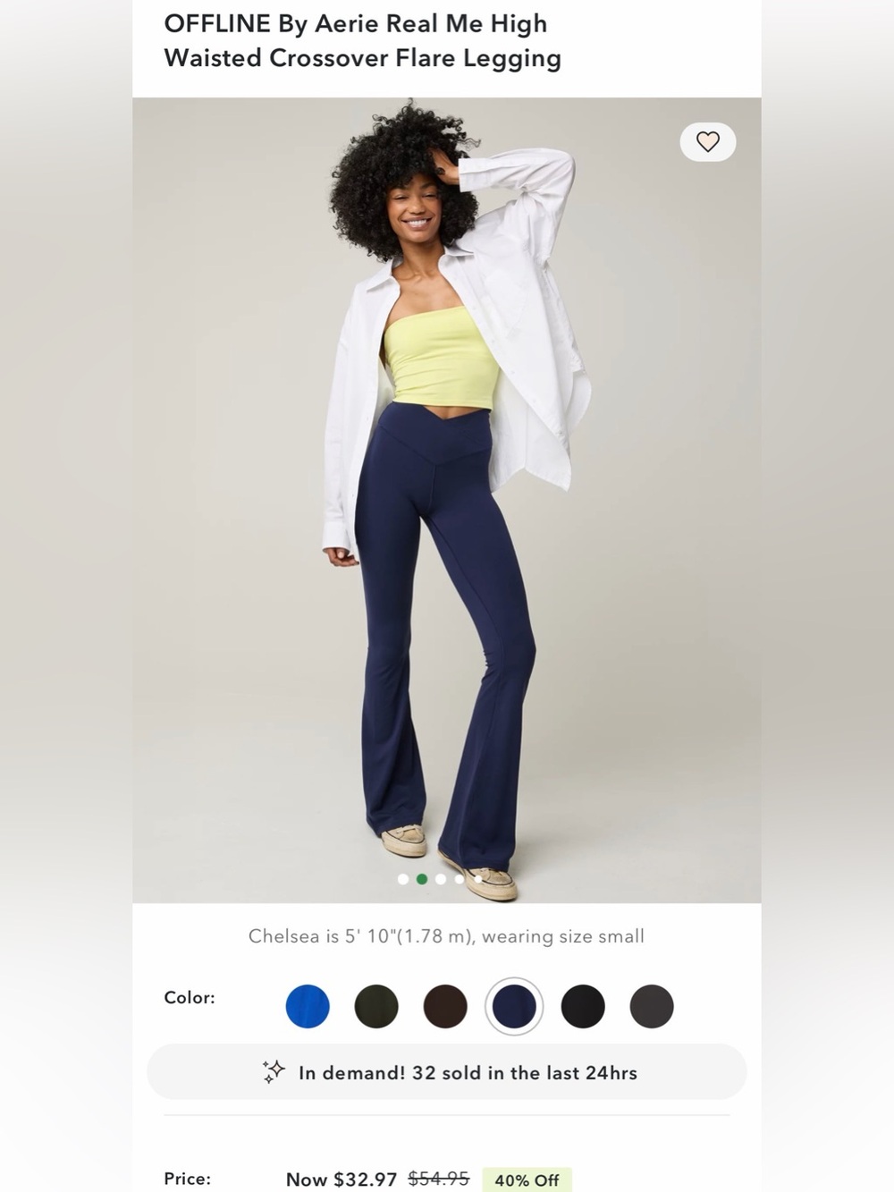 Offline by Aerie Crossover High-Rise Flare Leggings - Picture 8 of 10
